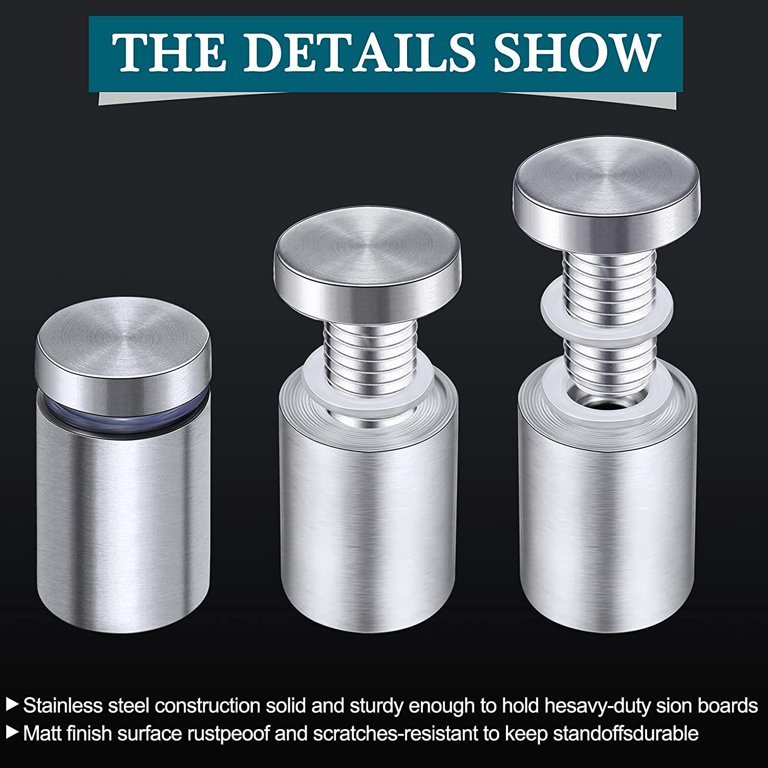 Sign Standoffs 10pcs Stainless Steel Standoff Screw Advertisement Sign ...