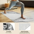 thumbnail image 4 of White Gray Rose Gold Marble Pattern Hot Yoga Mat Towel Non Slip for Hot Yoga - Quick-Drying Yoga Mat Cover with 4 Corner Pockets with Travel Bag - Hot Yoga Towel Non Slip 70"x26", 4 of 6