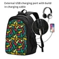 thumbnail image 2 of Pofeuu Pineapple Fruit Colorful Print Storage Laptop Backpack with USB Charging Port[Water Resistant] College Computer Bookbag Fits, 2 of 7