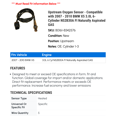 thumbnail image 2 of Upstream Oxygen Sensor - Compatible with 2007 - 2010 BMW X5 3.0L 6-Cylinder N52B30A FI Naturally Aspirated GAS 2008 2009, 2 of 2