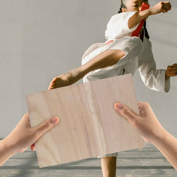 HINTRMENT Martial Arts Practice 6Pcs Wooden Punching Boards for Taekwondo and Karate 11.8x7.9x0.2in