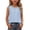 Light Blue, variant on Tranfacy Girls Round Neck Tank Top Sleeveless Stripe Print Casual Fashion Outer Layering Shirts