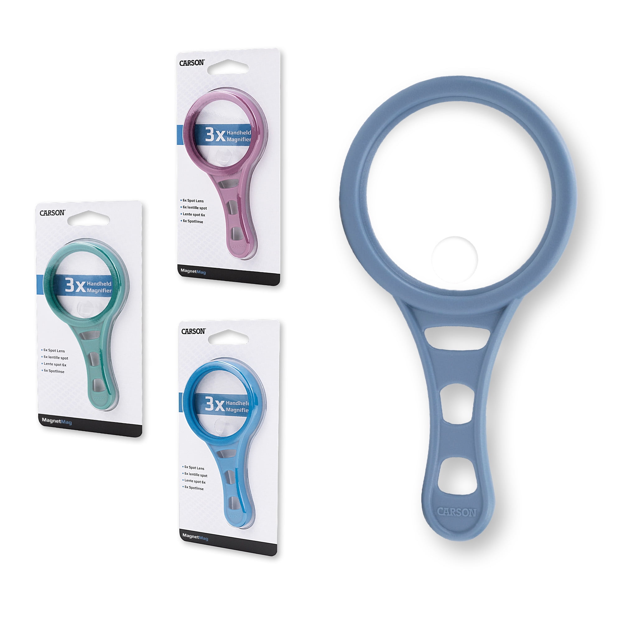 Carson MagnetMag Assorted 3x Magnification with 6x Spot Magnifying Lenses (DX-50AS)