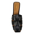 thumbnail image 2 of YDN Women Closed Square Toe Braided Mules Slip on Low Chunky Heel Backless Sandals Chic Daily Heeled Slides Size 6 Black, 2 of 4