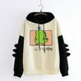 thumbnail image 2 of Gerichy Long Sleeve Tops for Women Women Dinosaur Hoodie Long Sleeve Splice Cartoon Cute Sweatshirt Teens Girls Casual Pullover Girls Anime Jumper Sweater, 2 of 4