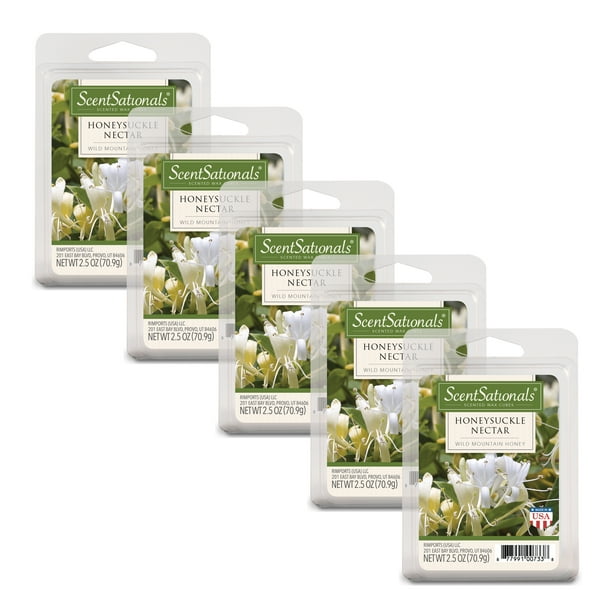 Honeysuckle Nectar Scented Wax Melts, Scentsationals, 2.5 oz (5-Pack)
