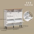 thumbnail image 3 of HOMCOM Armoire de Rangement pour Chaussures avec 4 Tiroirs Basculants, Armoire à Chaussures Étroite, Blanc, 3 of 10