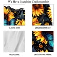 thumbnail image 4 of luoweisi Men's Beach Shorts Quick Dry Swim Trunks with Mesh Lining Sunflower Butterfly M, 4 of 5
