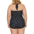 thumbnail image 2 of Simply Slim Women's Plus Size Dotty Halter One Piece Swimsuit, 2 of 3