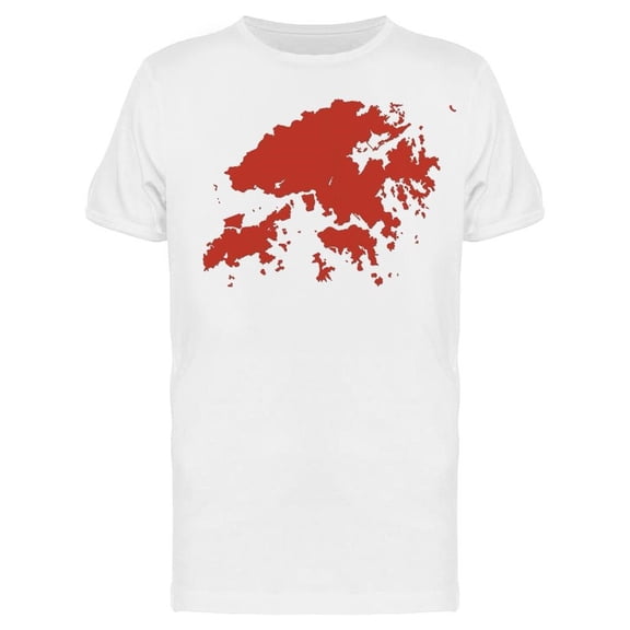 Hong Kong Map And Flag Graphic Tee Men's -Image by Shutterstock