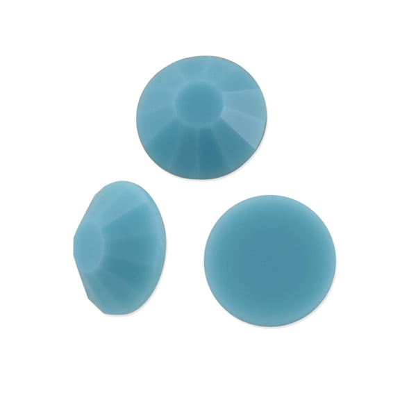 Preciosa Crystal VIVA12 Flat Back Rhinestone 4mm (SS16) Turquoise (Package of 50)