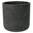thumbnail image 2 of Planter Black Washed Fiberstone indoor and outdoor Flower Pot 7"H x 7"W - by Drevy, 2 of 2