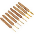 thumbnail image 2 of Crochet Hooks, Comfortable Handle Bamboo Crochet Hook Set Easily Stitch  For Gloves For Crochet Enthusiasts For Sock For Scarf For Beginner For Shawl, 2 of 8