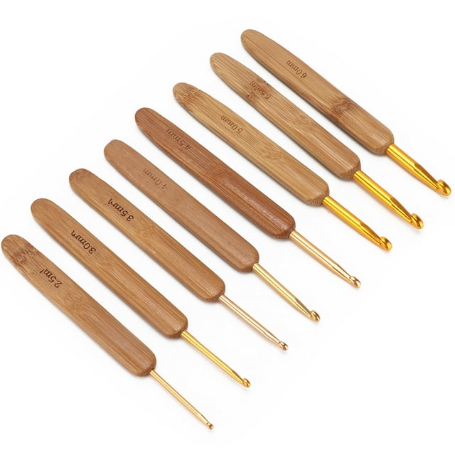 Bamboo Crochet Hook Set, Crochet Hooks Easily Stitch Various Sizes For Scarf For Shawl For Sock For Beginner For Gloves For Crochet Enthusiasts