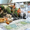 thumbnail image 3 of Fall Thanksgiving Placemats Set of 4, Autumn Pumpkins Eucalyptus Leaves Heat Resistant Dining Table Mats Fall Holiday Farmhouse Decor for Kitchen&Linens Outdoor Indoor, White Blue Green Gray Plaid, 3 of 6