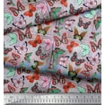 thumbnail image 3 of Soimoi Polyester Crepe Fabric Colorful Butterfly Fabric Prints by Yard 52 Inch Wide, 3 of 5
