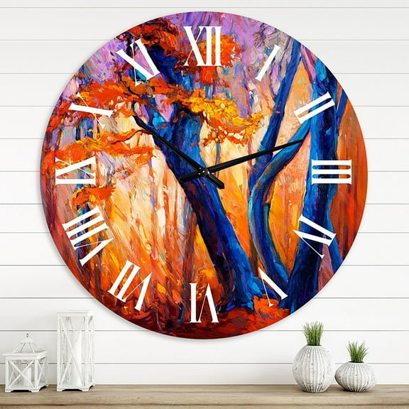 Designart 1 in Quartz Farmhouse Wall Clock