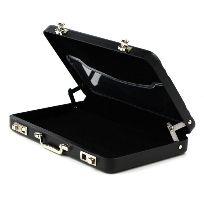 Metal Mini Briefcase Suitcase Business Bank Card Name Card Holder Case Box 