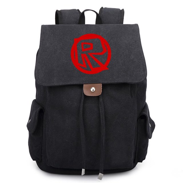 ROBLOX-Bolso de hombro periférico de Anime para estudiantes masculinos y femeninos, bolso escolar para computadora, bolso escolar Retro con cordón, bolsa con tapa para la boca