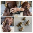 thumbnail image 2 of Pinzas para el pelo con forma de plátano, pasadores de diseño francés de tortuga, estampado de leopardo de celuloide, accesorios de moda grandes para mujeres y niñas, 2 uds., 2 of 8