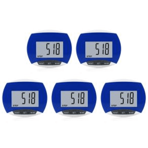 Podómetro Digital para Con Clip Incorporado Contador Pasos 3D Corriendo () Azul