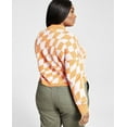 thumbnail image 3 of Bar III Plus Size Jacquard Cropped Sweater Max Check 3X, 3 of 3
