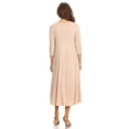 thumbnail image 4 of Women's Casual Basic Comfy 3/4 Sleeve Flare A-line Midi Long Maxi Dress, 4 of 6