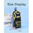 thumbnail image 4 of Pencil Pouch Basketball Jersey-Shaped Large Capacity Fashionable Minimalism + 6 Gel Pens & Sneaker Keychain (Yellow 23), 4 of 10