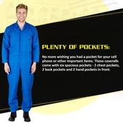 Natural Uniforms Long Sleeve Coverall 861 ( Royal, Large )