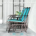 thumbnail image 4 of Outsunny 3 Piece Patio Rocking Chair Set Outdoor Glider Set w/ Glass Table, 4 of 10