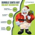 thumbnail image 2 of ProductWorks 24 Inch Santa Bumble Pre-Lit Christmas Yard Ornament Holiday Decor, 2 of 11