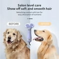 thumbnail image 3 of Tvtnvo Pet Hair Dryer with Brush Quiet Portable 3 Temperatures Low Noise Gentle Heat Fast Drying Soft Stainless Steel Pin Comb for Small Medium Dogs Pets Home Grooming Purple 12.4x5.0.x2.8in, 3 of 8