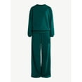 thumbnail image 4 of No Boundaries Sleepwear Long Sleeve Top and Pants Set, 2-Piece, Women’s, 4 of 4
