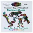 thumbnail image 2 of Melissa & Doug Scratch Art Scratchin' Shapes - Rain Forest 25-Pack, 5 Multicolor Designs, 2 of 2