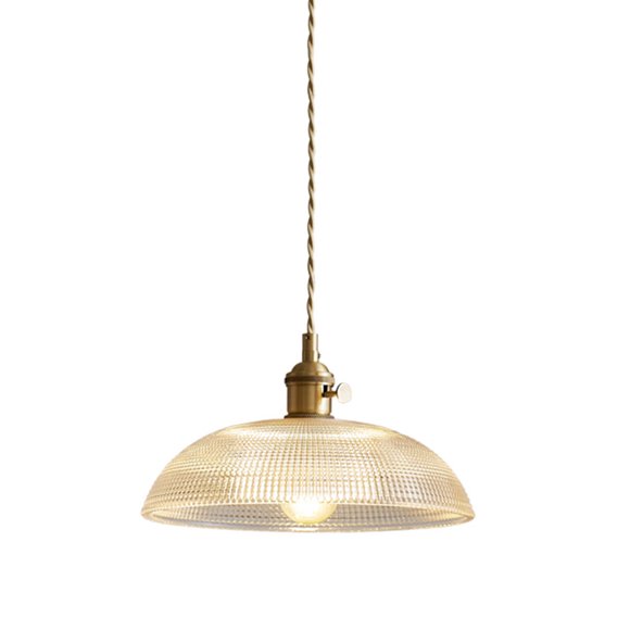 Clear Glass Dome Pendant Lighting, Transparent Glass Pendant Light Fixture, Vintage Farmhouse Pendant Lamp, Rustic Pendant Light for Over Kitchen Island Sink Bar Counter Entrance Dining Room Table