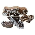 thumbnail image 2 of Lot Of 5 Pcs Hand Carved Stamp Printing Block Wood Textile Stamp Woodblock Art, 2 of 4