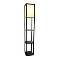 thumbnail image 3 of Simple Designs Floor Lamp Etagere Organizer Storage Shelf with Linen Shade, Black, 3 of 6