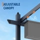 thumbnail image 5 of Gray 10x13 ft outdoor metal gazebo con retractable awning y uv resistance, 5 of 7