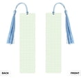thumbnail image 2 of Kdxio Pistachio Green Checkboard Print Metal Tassel Bookmarks,Perfect Gift for Art Lovers and Bookworms Metal Bookmarks for Women, 2 of 8