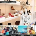 thumbnail image 4 of HAWEE Tote Bag with Zipper for Women with Bottle Pockets Heavy Duty Casual Anti-water Cloth Shoulder Handbag PVC Padded, Dream, 4 of 7