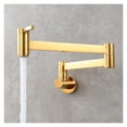thumbnail image 1 of Brass Kitchen Faucet Wall Mount Pot Filler Faucet 360 Rotatable Folding Lengthened With Double Joint Swing Arms Cold Water Tap ,bar Laundry RV Farmhouse, 1 of 7