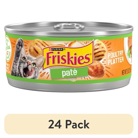 (24 pack) Purina Friskies Pate Poultry Platter Wet Cat Food 5.5 oz Can