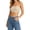 Khaki, variant on Women's Basic Solid Strapless Bandeau Crop Top, Stretchy & Versatile