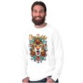 thumbnail image 3 of Stay Wild Tiger Head Rose Tattoo Long Sleeve TShirt Men Women Brisco Brands L, 3 of 6