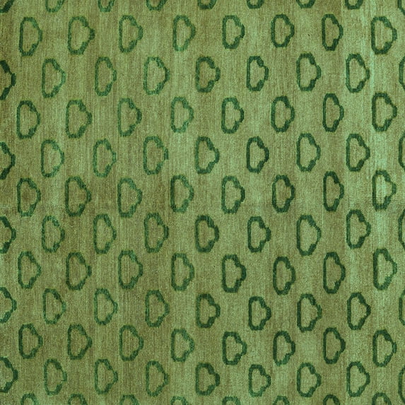 Ahgly Company Indoor Square Abstract Turquoise Blue Modern Area Rugs, 8' Square