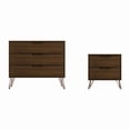 thumbnail image 2 of Manhattan Comfort Rockefeller Wood Dresser and Nightstand in Brown, 2 of 12