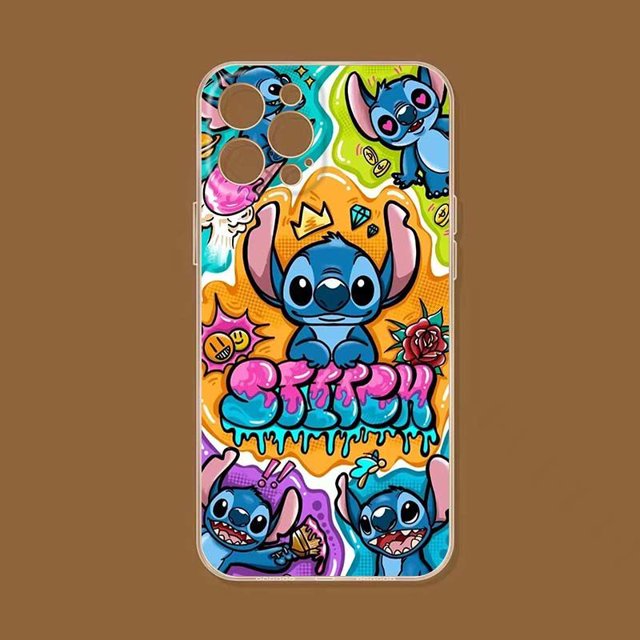 Funda de silicona de Disney Stitch para iPhone, Funda de teléfono para iPhone 14, 13, 12 mini, 11 pro, xs, max, X, XR, 5, 6, 7 PLUS, regalo de pareja Fivean unisex