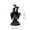 C, variant on Cadancy Halloween Decorations Glow in the Dark Witch Resin Figurine Glowing Skull Face Statue with LED Light Spooky Tabletop Ornament Gothic Holiday Party Desk Mantel Display
