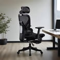 thumbnail image 2 of Silla Gaming Ergonómica Negra Malla - Apoyacabezas, Soporte Lumbar y Reclinación 180° Premium, 2 of 6