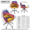 thumbnail image 7 of Xoenoiee Palm Trees Sunset Glow Pattern Office Chair Covers Computer Stretch Accent Dining Chair Covers Swivel Desk Chair Armrest Slipcover for Mid-Back Rotating Chairs, 7 of 7